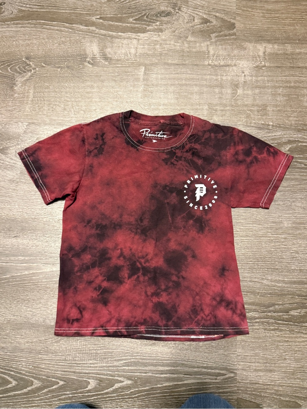 Primitive | Since 2008 Red Black Tie-Dye Graphic Tee | Size S